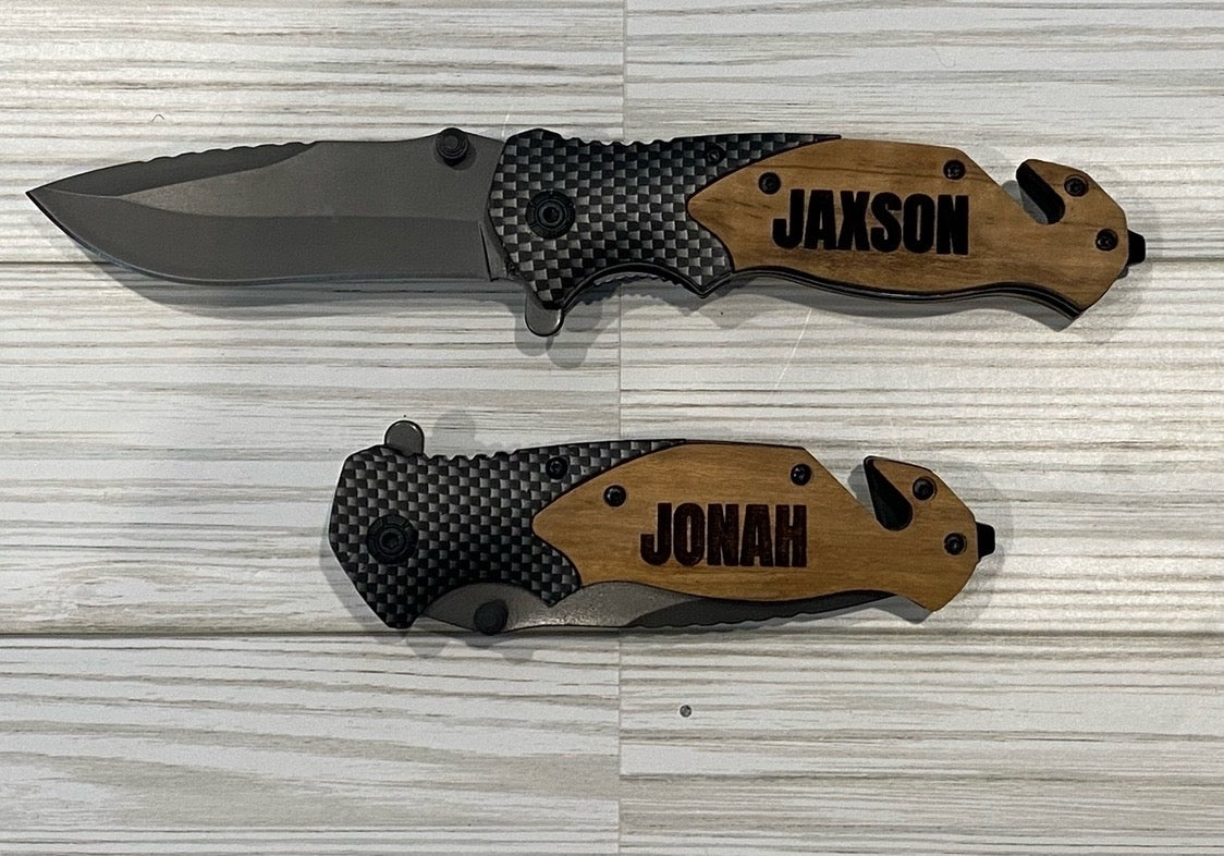 Laser Engraved Pocket Knife