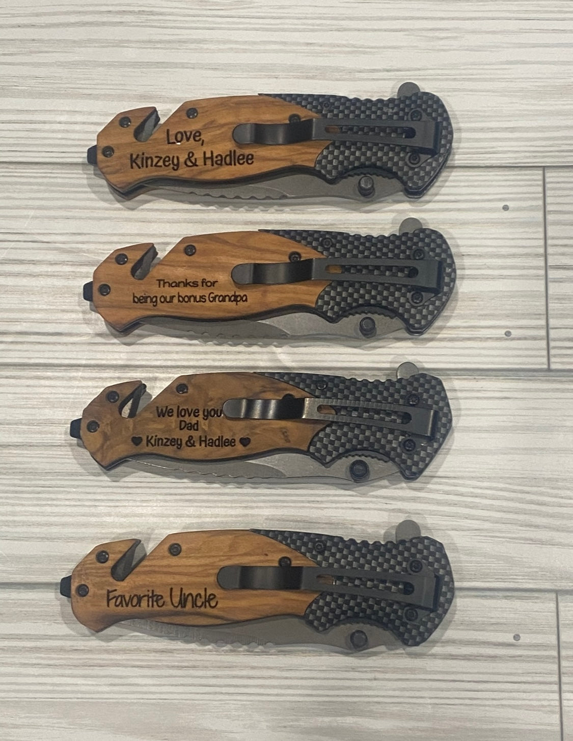 Laser Engraved Pocket Knife