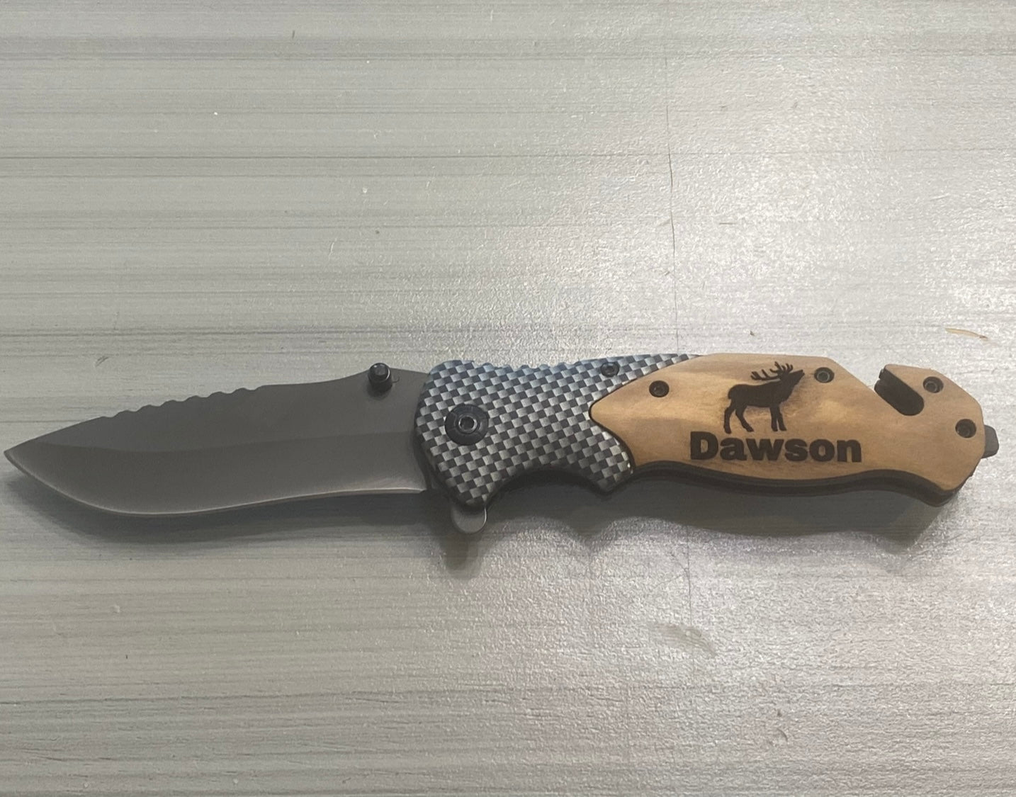 Laser Engraved Pocket Knife