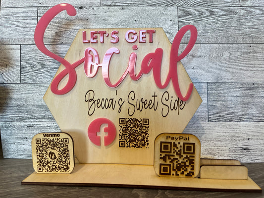 Let’s Get Social/Scan to Pay Signs